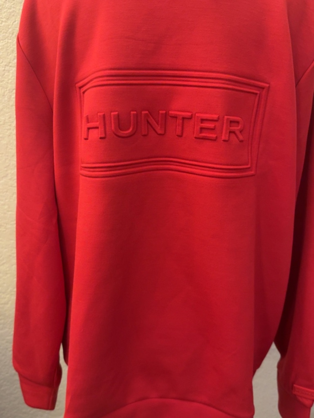 Hunter Red Embossed Logo Sweater - Picture 1 of 8